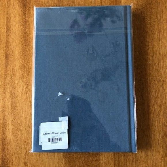 NEW Bespoke Letterpress Couture Stationery Address Book Lined Kashmir Blue - Picture 5 of 8